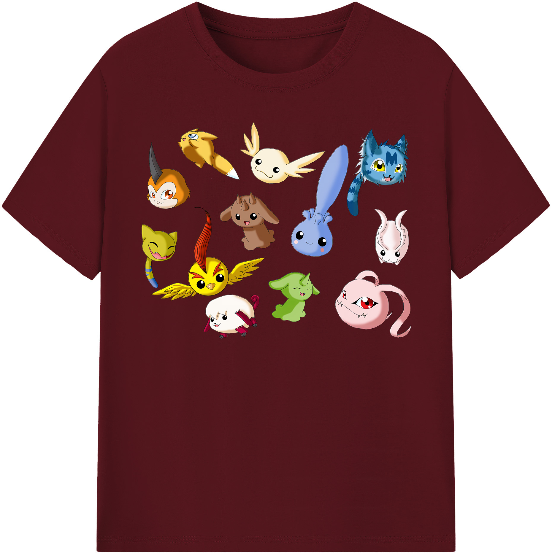 （画像用） Digimon デジタルモンスター/デジモン 綿100％半袖Tシャツ（フロントプリント）